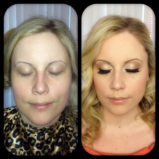 Before after wedding hair