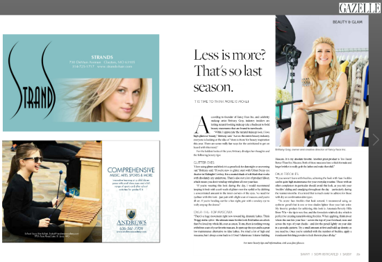 Fancy Face Blog | Featured in Gazelle Magazine!