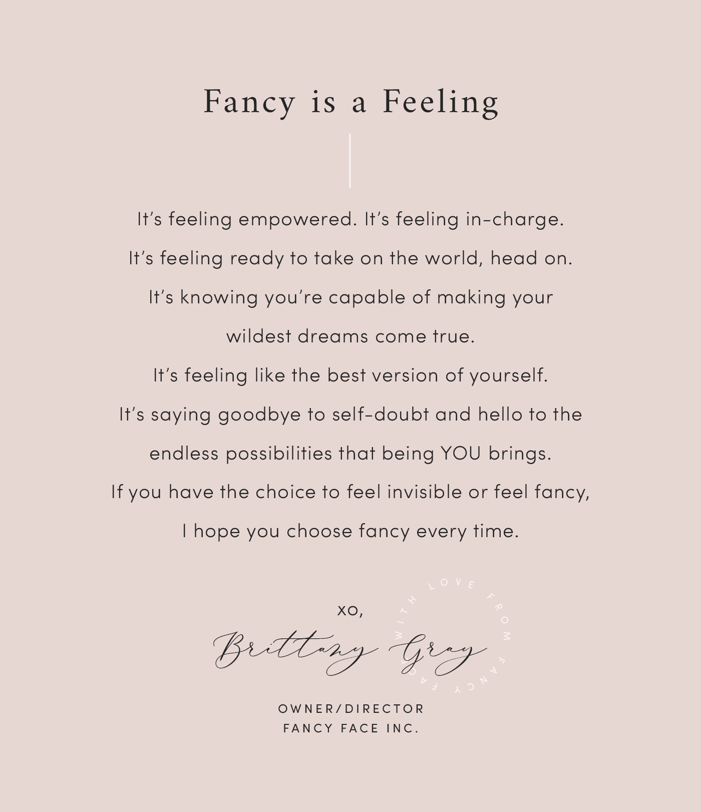 Fancy is a Feeling | Fancy Face Blog | International Women's Day