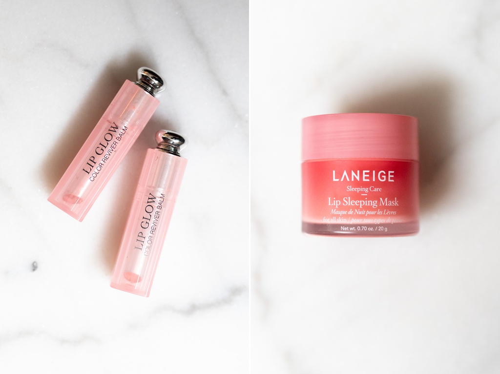 Dior Lip Glows | Laneige Lip Sleeping Mask | Beauty Travel Essentials