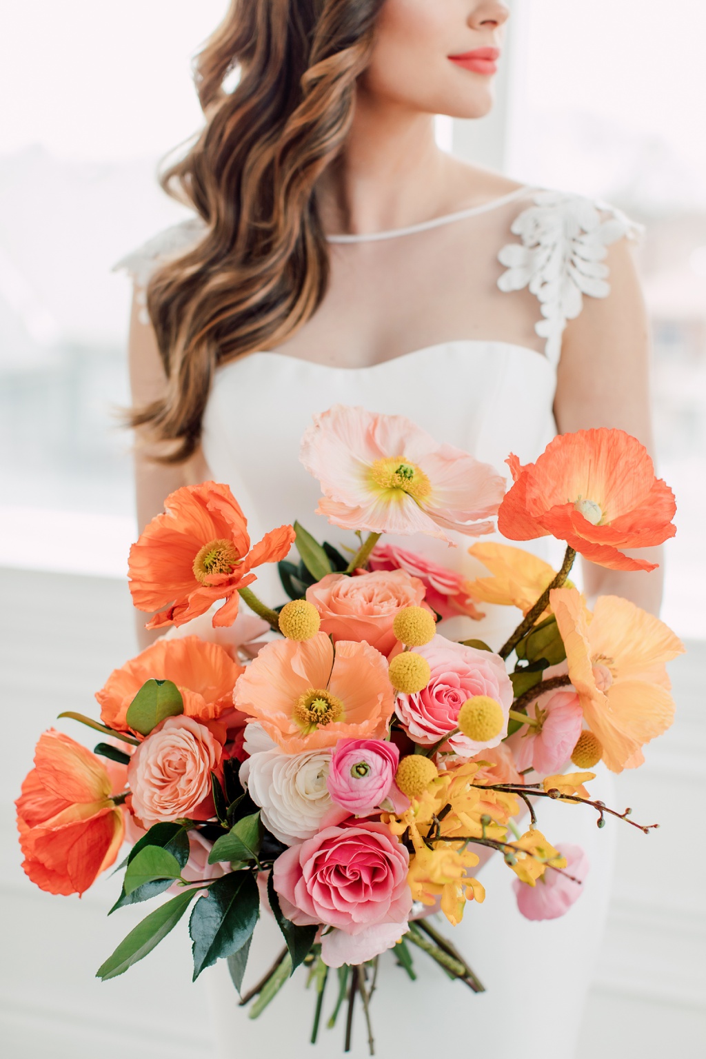 Mint Room Studios | WedLuxe Editorial | Playful Poppies | Fancy Face