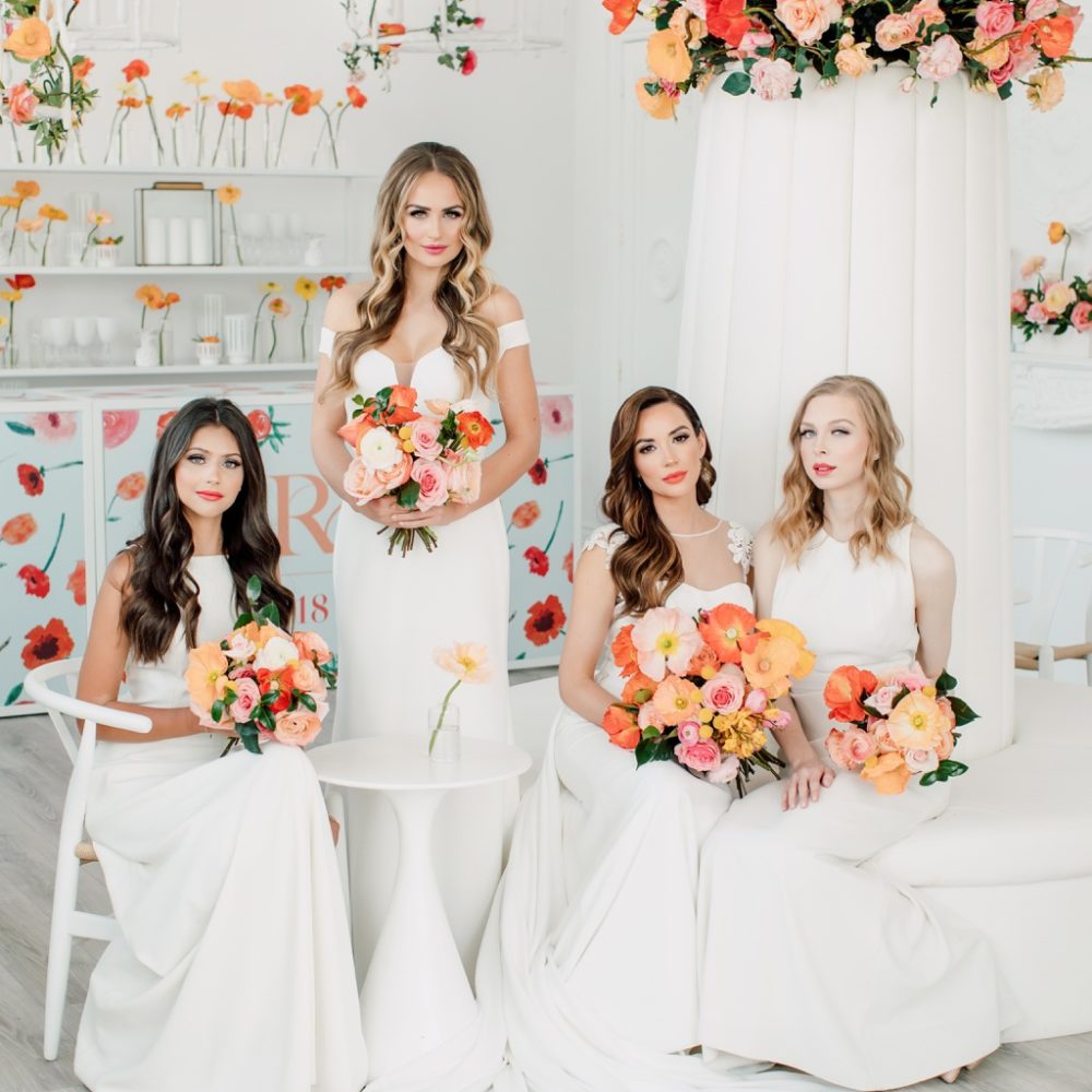 Mint Room Studios | WedLuxe Editorial | Playful Poppies | Fancy Face