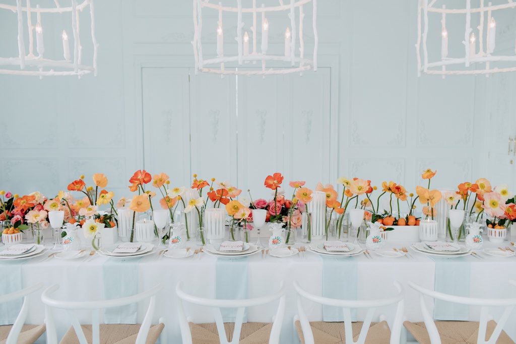 Mint Room Studios | WedLuxe Editorial | Playful Poppies | Fancy Face