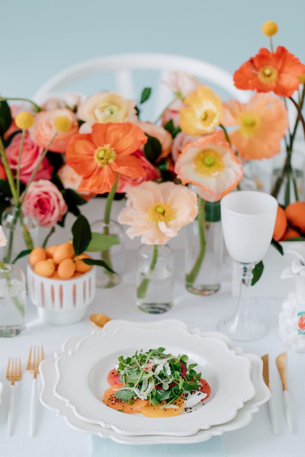 Mint Room Studios | WedLuxe Editorial | Playful Poppies | Fancy Face