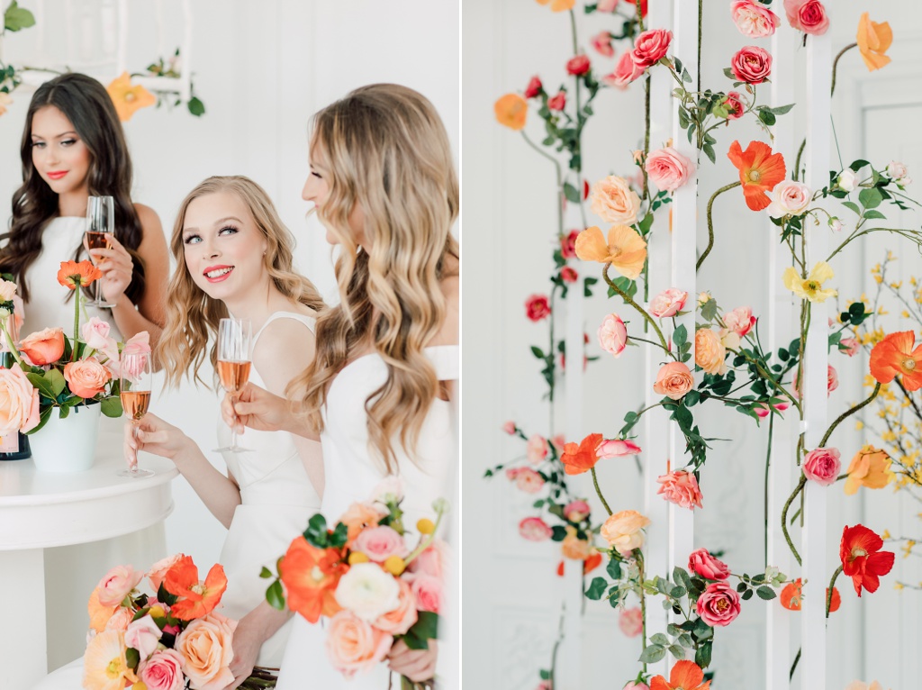 Mint Room Studios | WedLuxe Editorial | Playful Poppies | Fancy Face