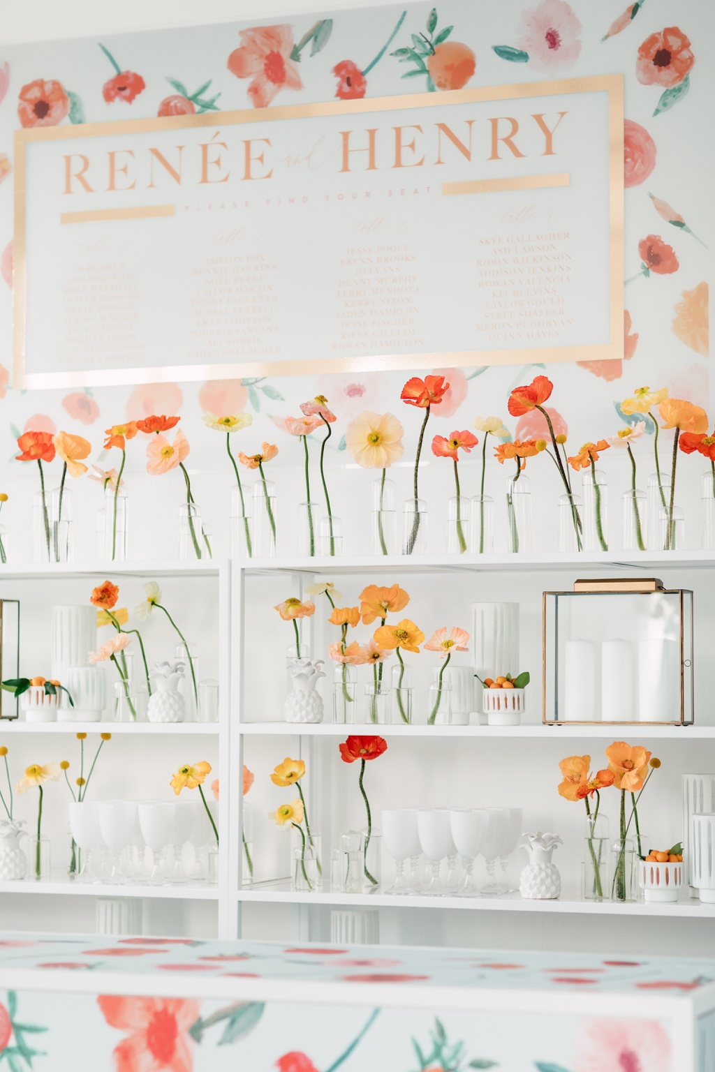 Mint Room Studios | WedLuxe Editorial | Playful Poppies | Fancy Face