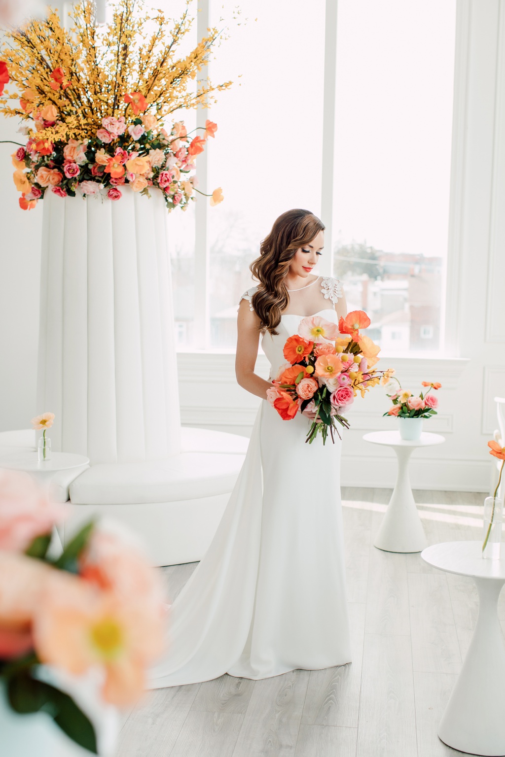 Mint Room Studios | WedLuxe Editorial | Playful Poppies | Fancy Face