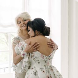 Bride and Mother of the Bride Hugging | Toronto Bridal Makeup